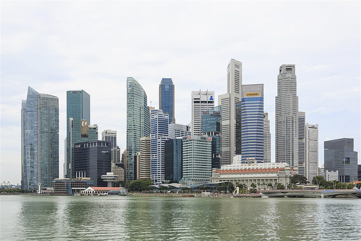 Singapore city skyline representing hotel, home and office drop-off areas